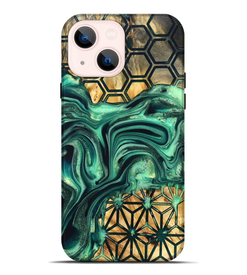 iPhone 14 Plus Wood Live Edge Phone Case - Lila (Pattern, 823511)