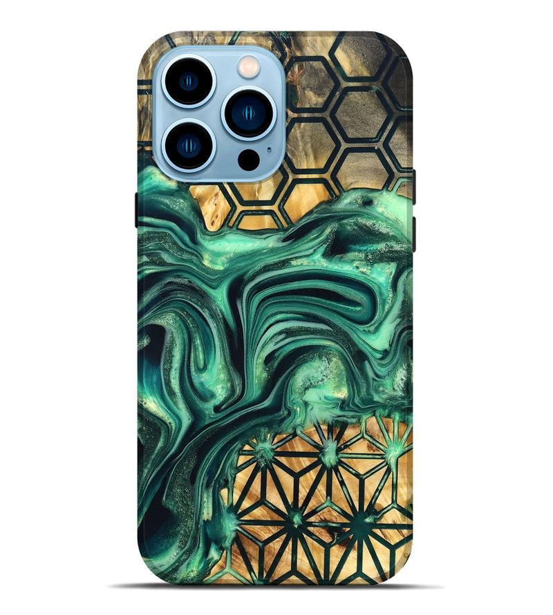 iPhone 14 Pro Max Wood Live Edge Phone Case - Lila (Pattern, 823511)