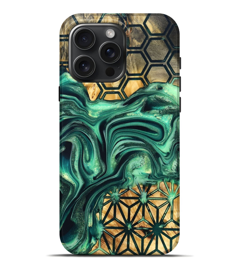 iPhone 16 Pro Max Wood Live Edge Phone Case - Lila (Pattern, 823511)