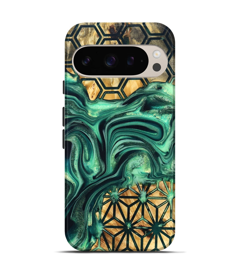 Pixel 9 Pro Wood Live Edge Phone Case - Lila (Pattern, 823511)