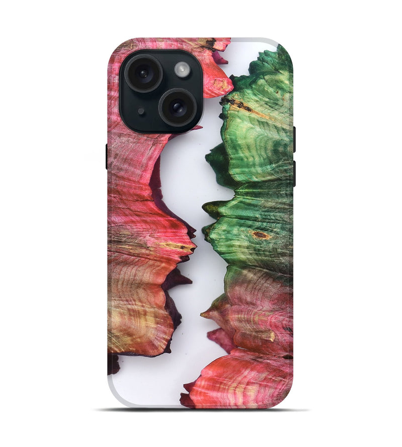 iPhone 15 Wood Live Edge Phone Case - Dakari (Clear, 823513)
