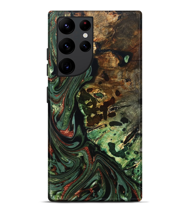 Galaxy S22 Ultra Wood Live Edge Phone Case - Rivka (Green, 823514)