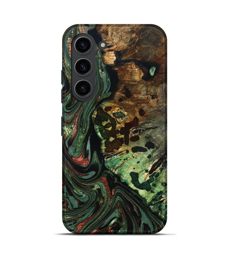 Galaxy S23 Wood Live Edge Phone Case - Rivka (Green, 823514)