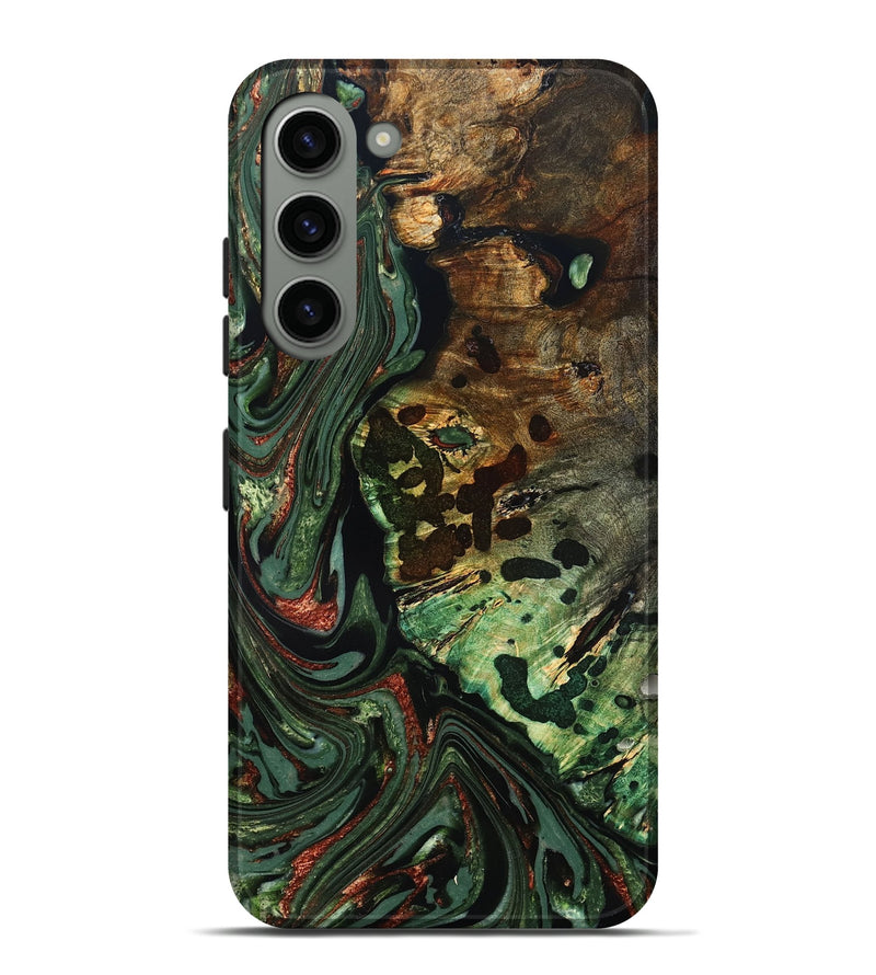 Galaxy S23 Plus Wood Live Edge Phone Case - Rivka (Green, 823514)