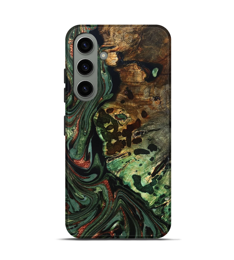 Galaxy S24 Wood Live Edge Phone Case - Rivka (Green, 823514)