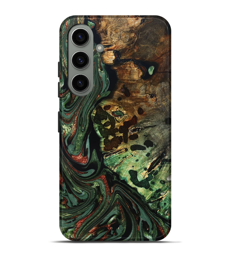Galaxy S24 Plus Wood Live Edge Phone Case - Rivka (Green, 823514)