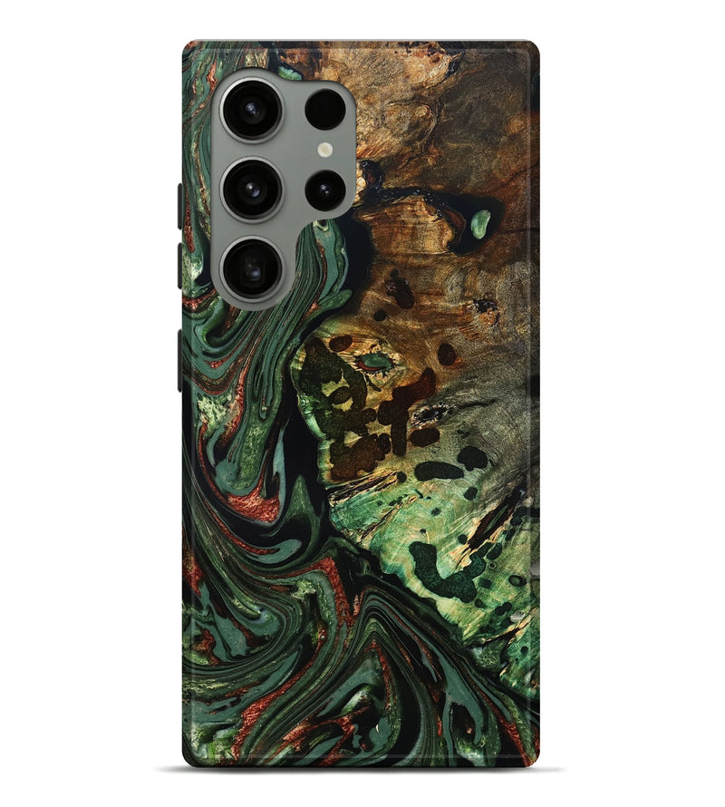 Galaxy S24 Ultra Wood Live Edge Phone Case - Rivka (Green, 823514)