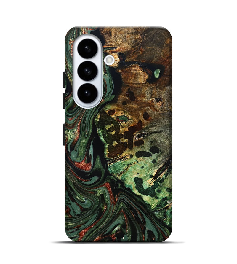 Galaxy S26 Wood Live Edge Phone Case - Rivka (Green, 823514)