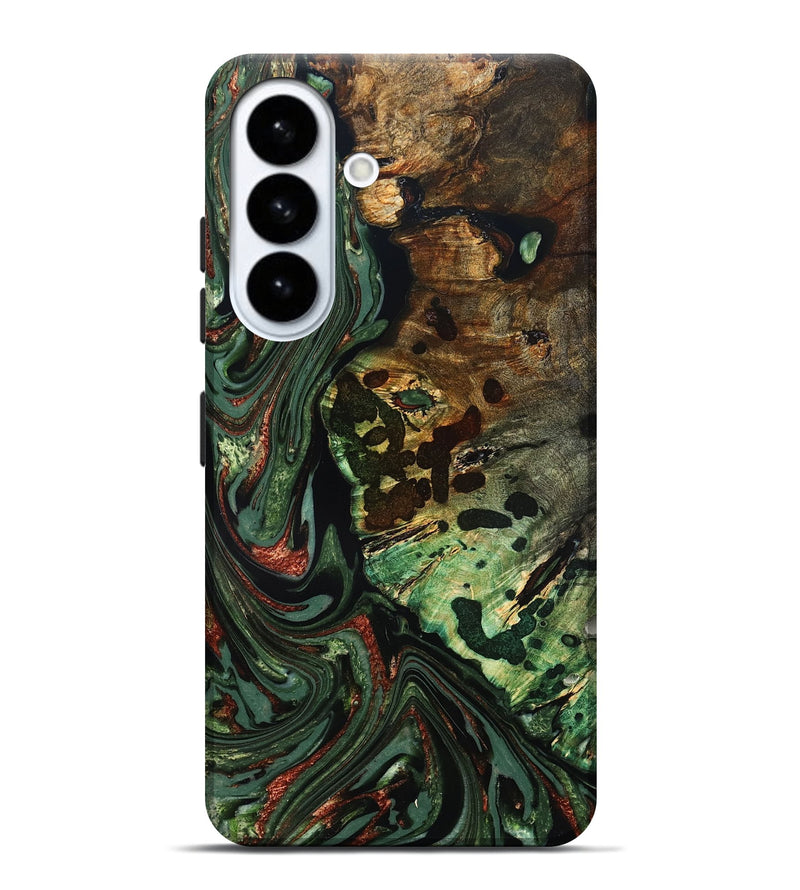 Galaxy S26 Plus Wood Live Edge Phone Case - Rivka (Green, 823514)