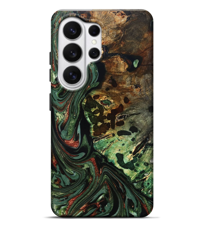 Galaxy S26 Ultra Wood Live Edge Phone Case - Rivka (Green, 823514)