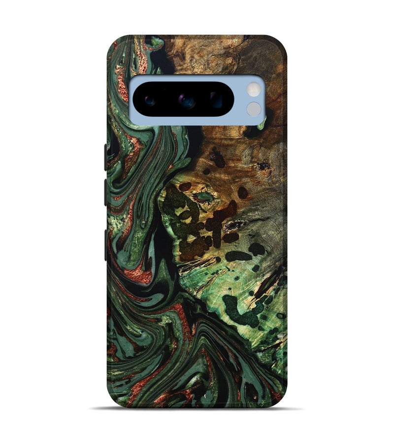 Pixel 8 Pro Wood Live Edge Phone Case - Rivka (Green, 823514)