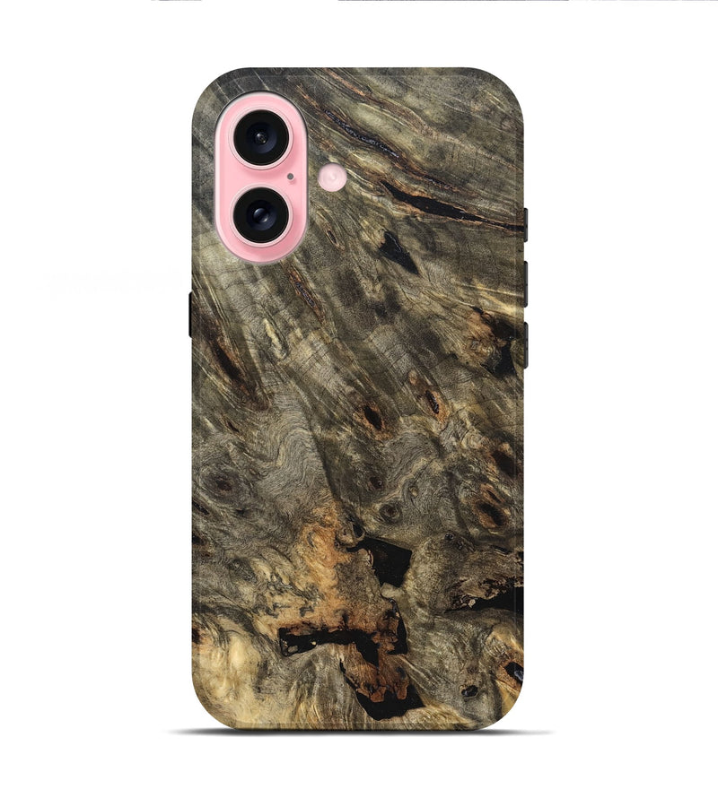 iPhone 16 Wood Live Edge Phone Case - Mara (Solid Wood, 823515)