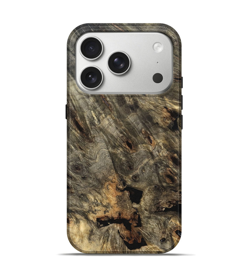 iPhone 17 Pro Wood Live Edge Phone Case - Mara (Solid Wood, 823515)