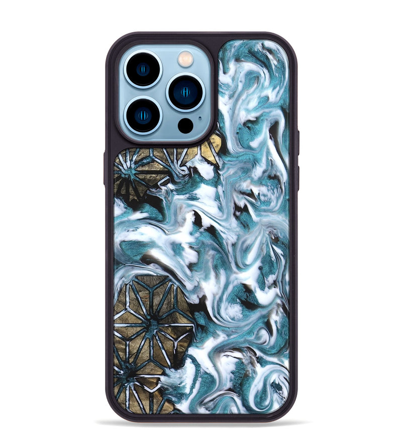 iPhone 14 Pro Max Wood Phone Case - Malaki (Pattern, 823523)