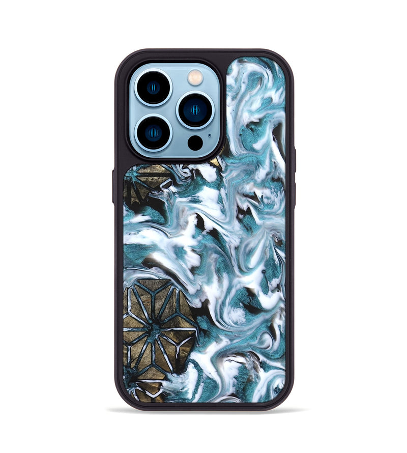 iPhone 14 Pro Wood Phone Case - Malaki (Pattern, 823523)
