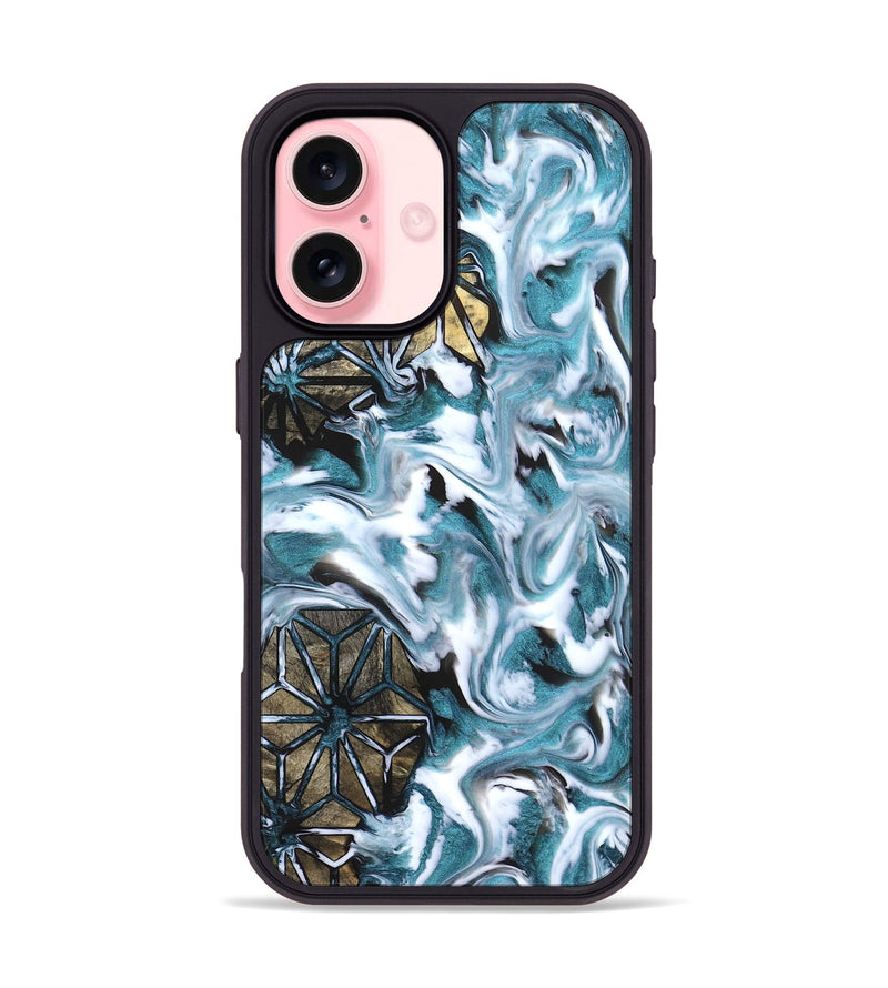 iPhone 16 Wood Phone Case - Malaki (Pattern, 823523)