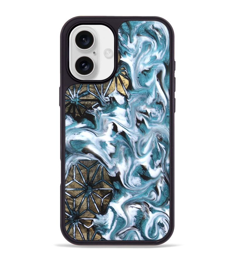 iPhone 16 Plus Wood Phone Case - Malaki (Pattern, 823523)