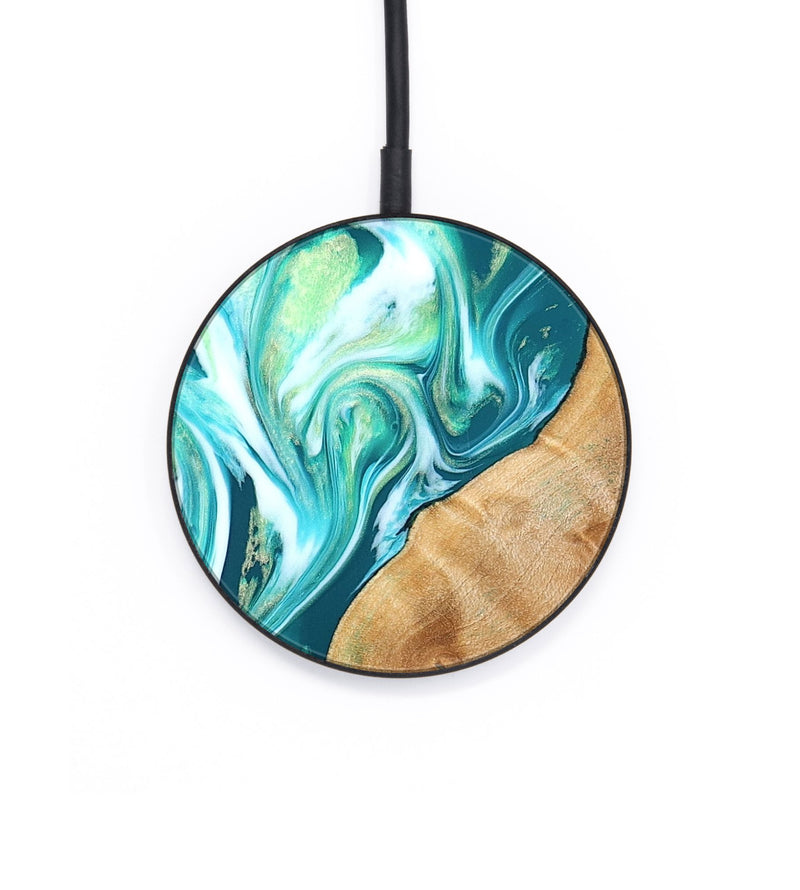 Circle Wood Wireless Charger - Corey (Green, 823524)