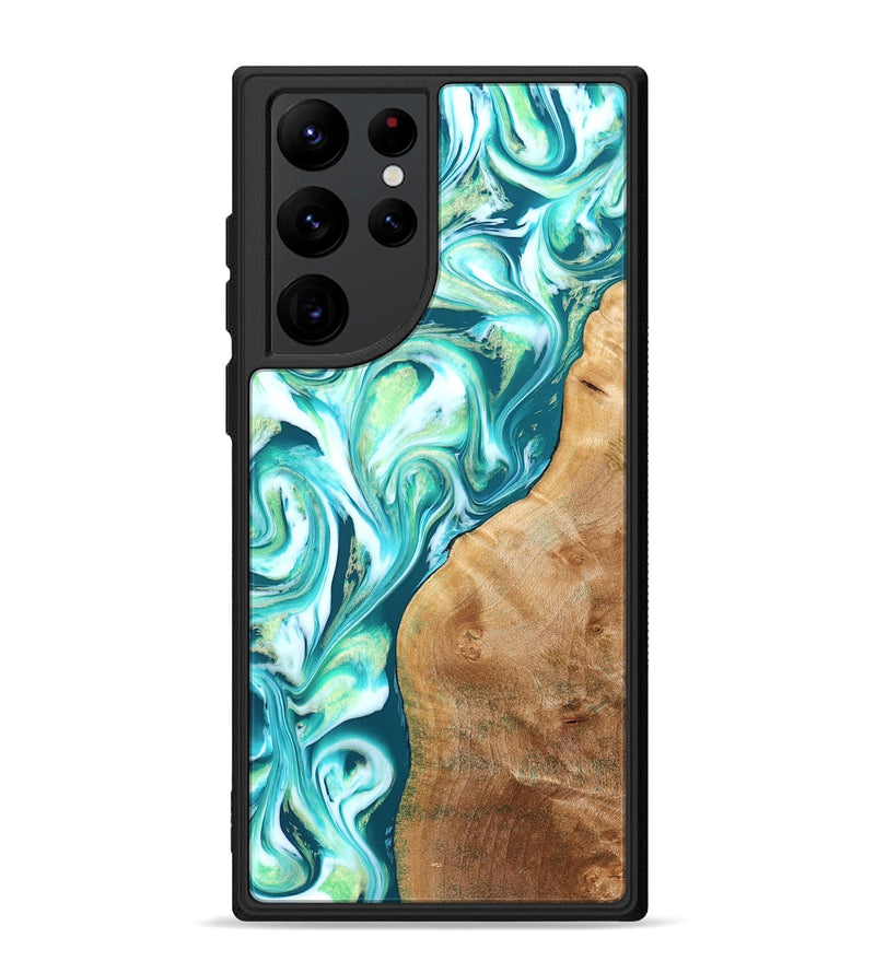 Galaxy S22 Ultra Wood Phone Case - Corey (Green, 823524)
