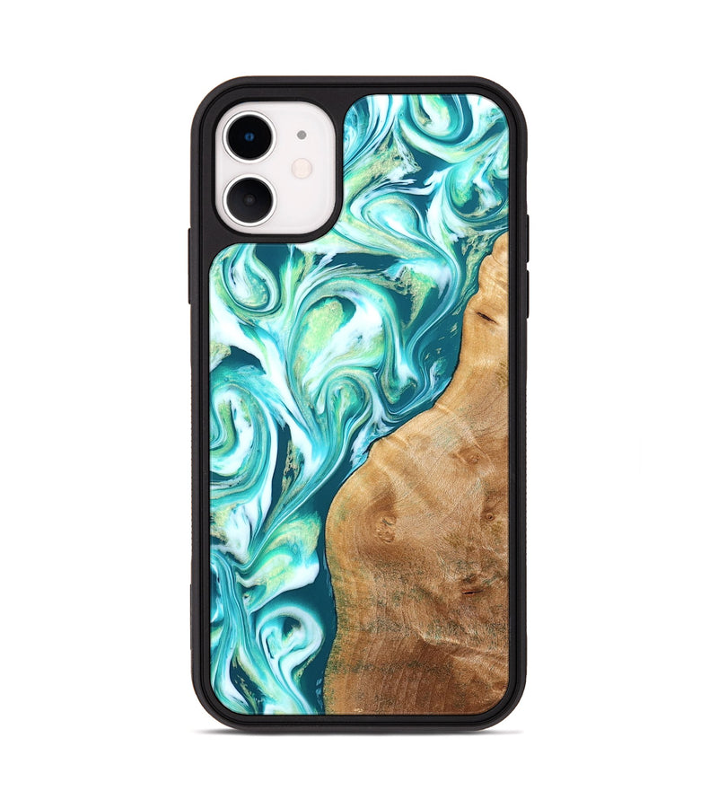 iPhone 11 Wood Phone Case - Corey (Green, 823524)