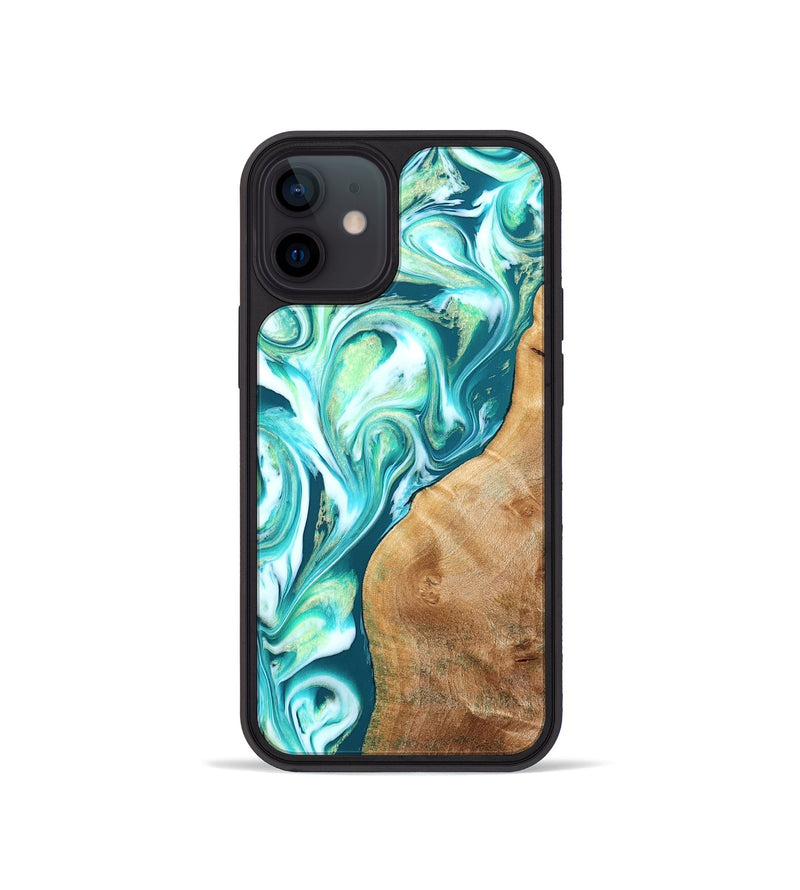 iPhone 12 mini Wood Phone Case - Corey (Green, 823524)