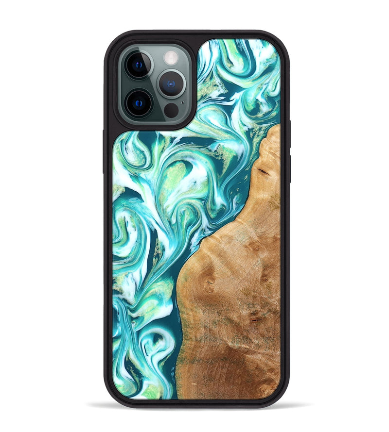 iPhone 12 Pro Max Wood Phone Case - Corey (Green, 823524)