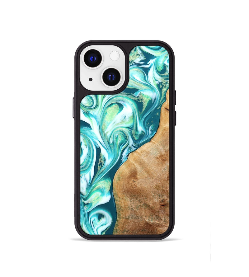 iPhone 13 mini Wood Phone Case - Corey (Green, 823524)