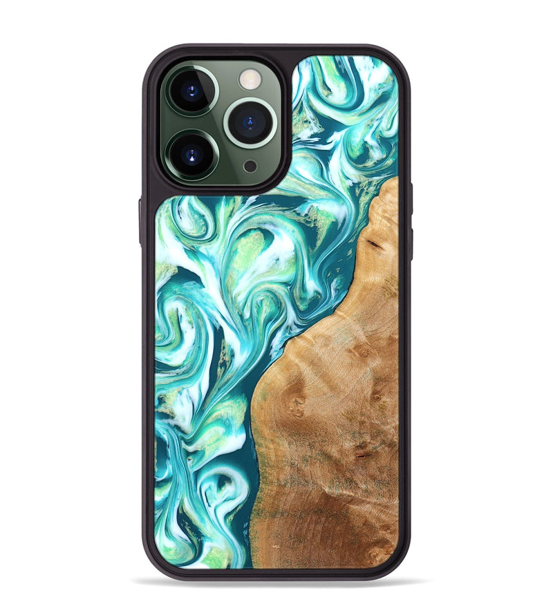 iPhone 13 Pro Max Wood Phone Case - Corey (Green, 823524)