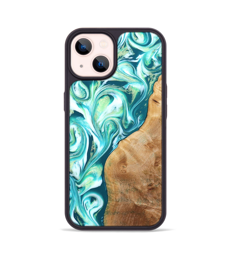 iPhone 14 Wood Phone Case - Corey (Green, 823524)