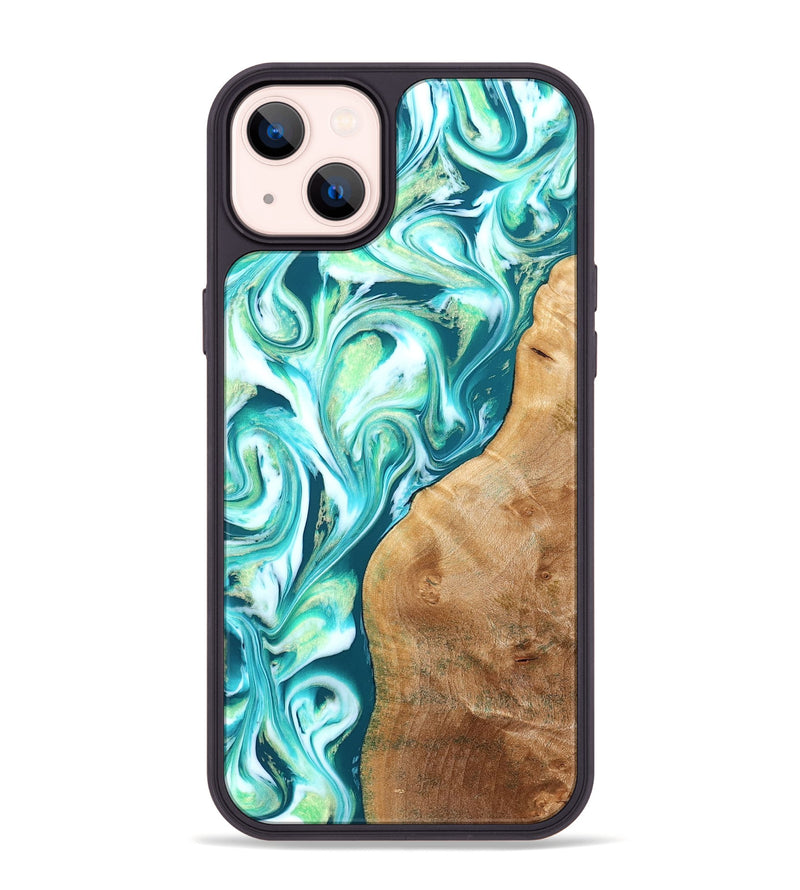 iPhone 14 Plus Wood Phone Case - Corey (Green, 823524)