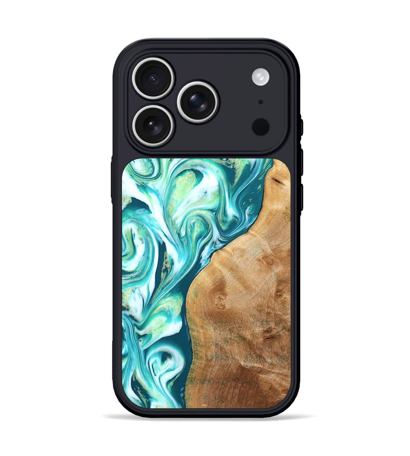 iPhone 17 Pro Wood Phone Case - Corey (Green, 823524)