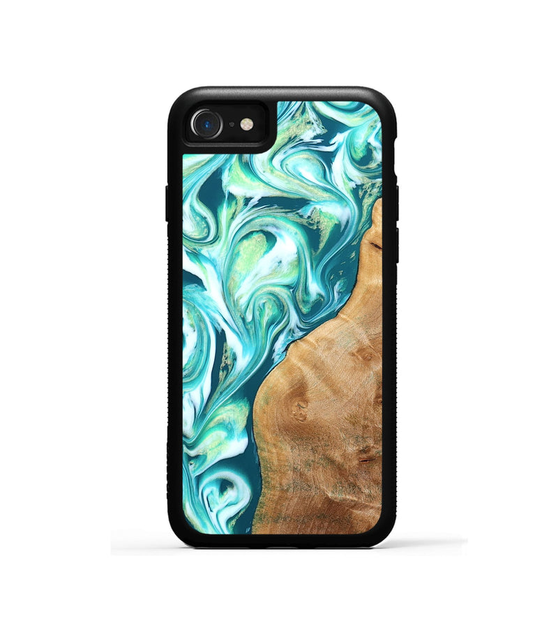 iPhone SE Wood Phone Case - Corey (Green, 823524)