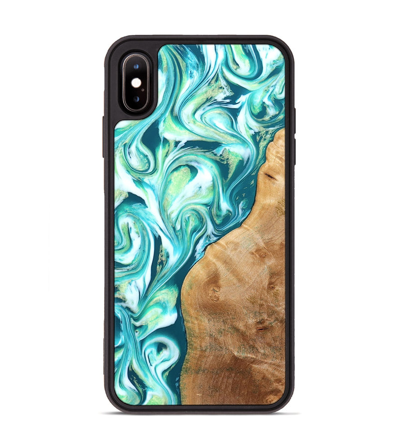 iPhone Xs Max Wood Phone Case - Corey (Green, 823524)