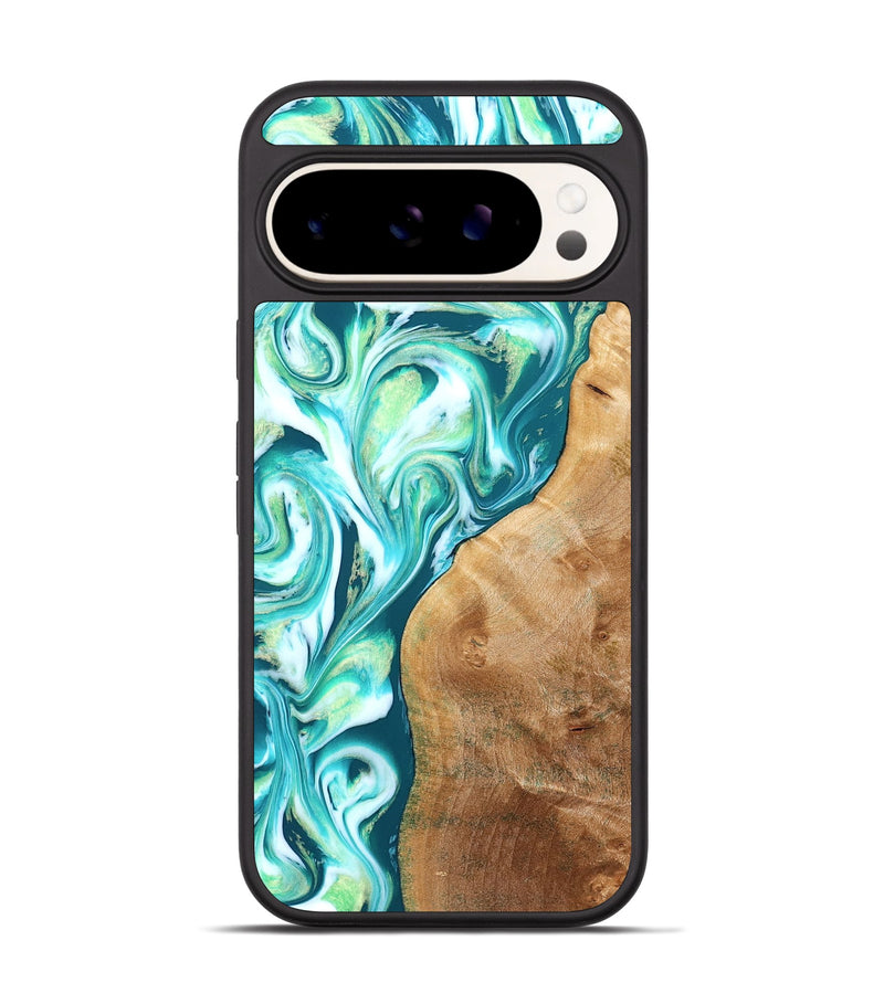 Pixel 9 Pro Wood Phone Case - Corey (Green, 823524)