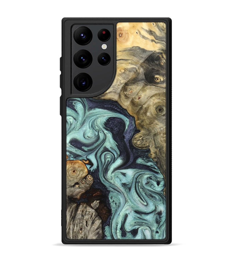 Galaxy S22 Ultra Wood Phone Case - Elena (Green, 823525)