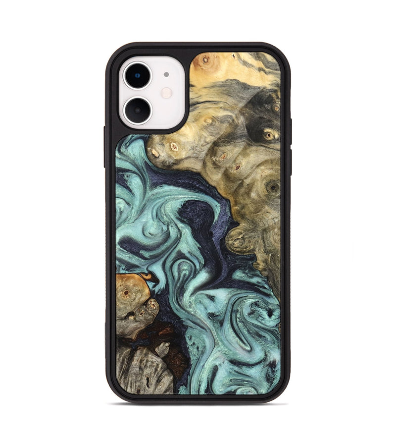 iPhone 11 Wood Phone Case - Elena (Green, 823525)