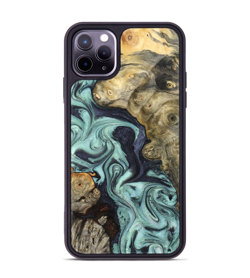 iPhone 11 Pro Max Wood Phone Case - Elena (Green, 823525)