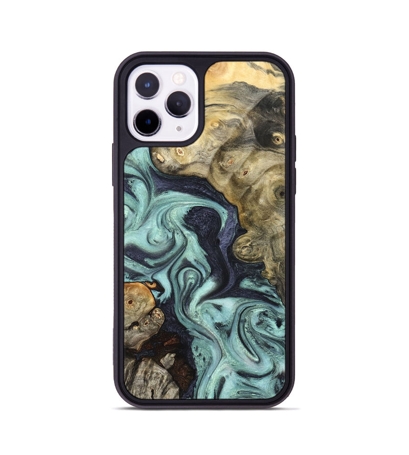 iPhone 11 Pro Wood Phone Case - Elena (Green, 823525)