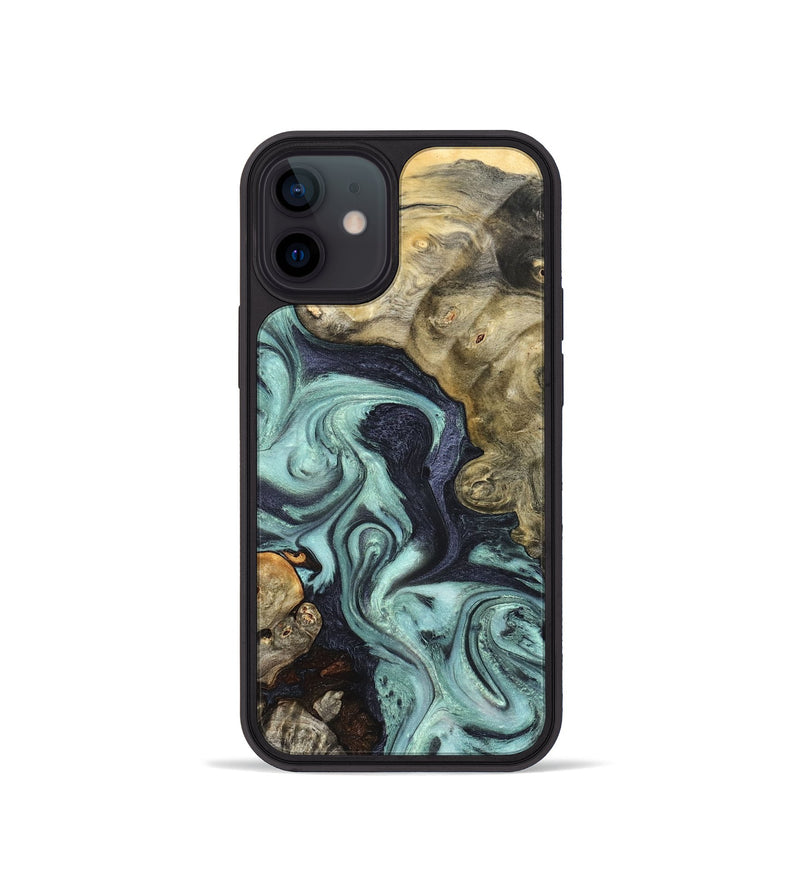 iPhone 12 mini Wood Phone Case - Elena (Green, 823525)