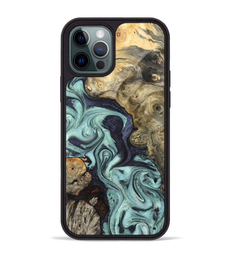 iPhone 12 Pro Max Wood Phone Case - Elena (Green, 823525)