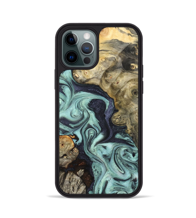 iPhone 12 Pro Wood Phone Case - Elena (Green, 823525)