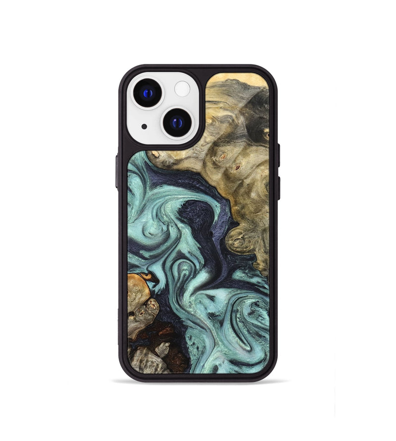 iPhone 13 mini Wood Phone Case - Elena (Green, 823525)