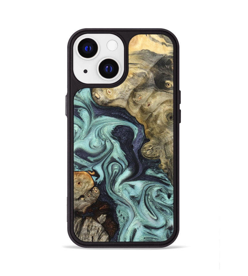 iPhone 13 Wood Phone Case - Elena (Green, 823525)