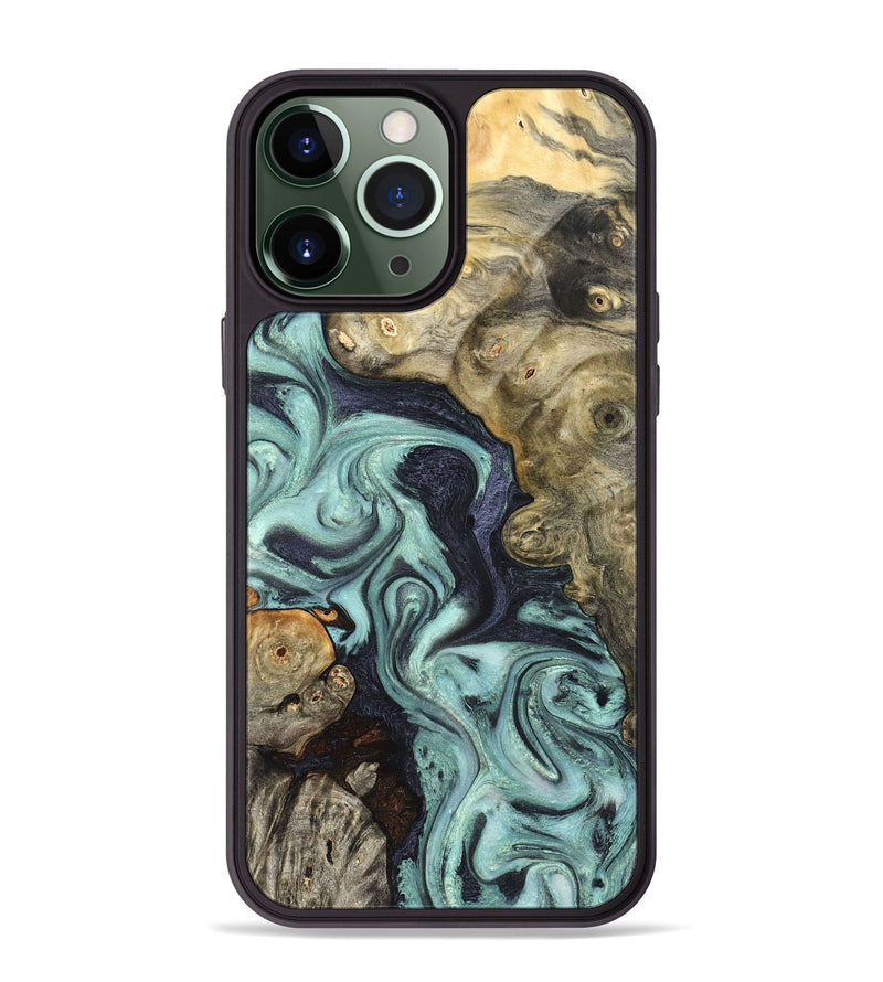 iPhone 13 Pro Max Wood Phone Case - Elena (Green, 823525)