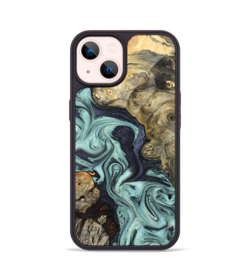 iPhone 14 Wood Phone Case - Elena (Green, 823525)