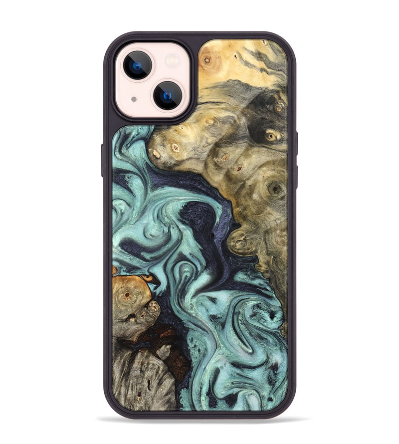iPhone 14 Plus Wood Phone Case - Elena (Green, 823525)