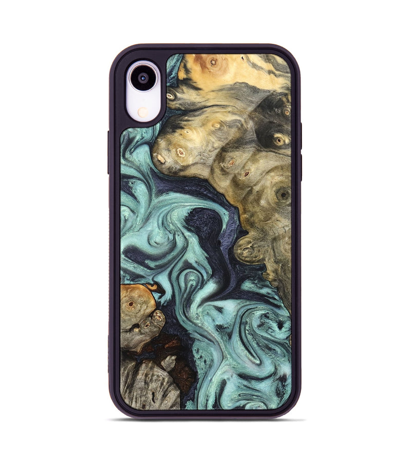 iPhone Xr Wood Phone Case - Elena (Green, 823525)