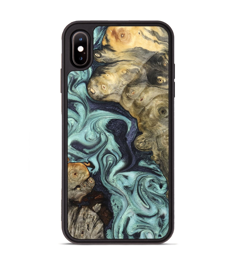 iPhone Xs Max Wood Phone Case - Elena (Green, 823525)