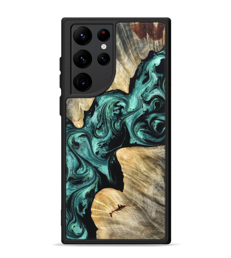 Galaxy S22 Ultra Wood Phone Case - Kevon (Green, 823526)