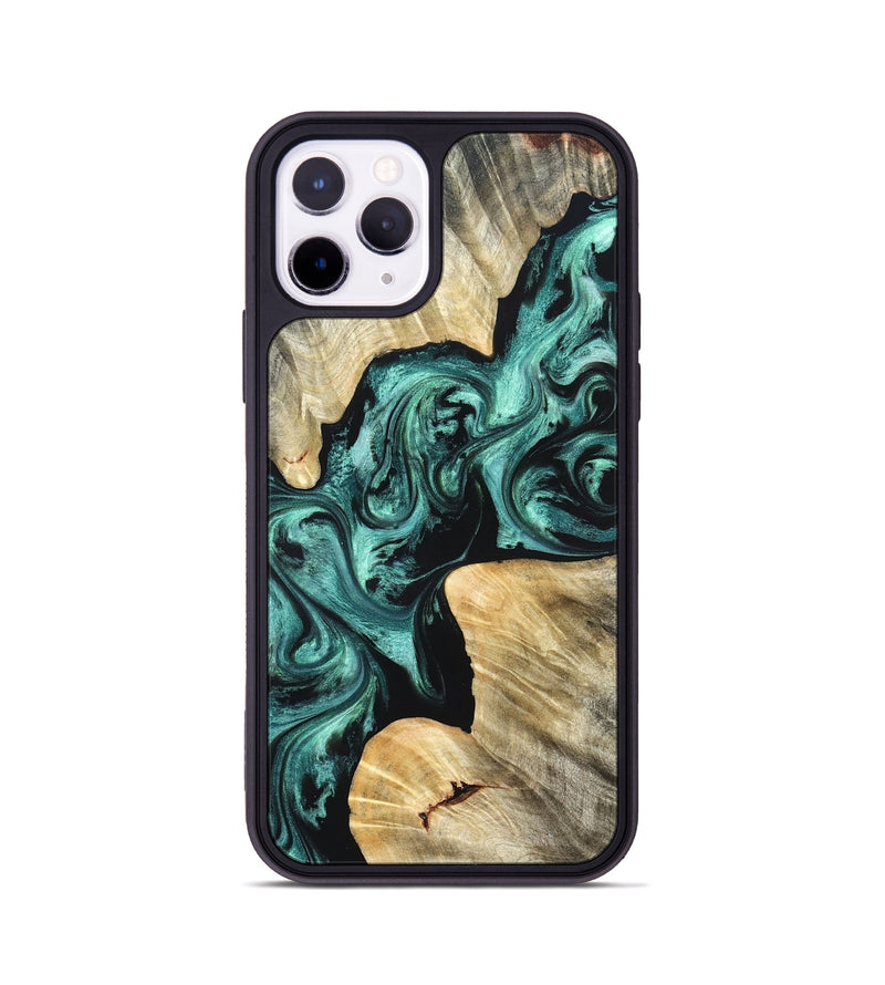 iPhone 11 Pro Wood Phone Case - Kevon (Green, 823526)